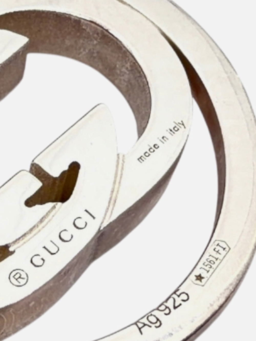 Gucci Sterling Silver 925 Interlocking GG Necklace 22 inches 9.6 dwt - Picture 7 of 10